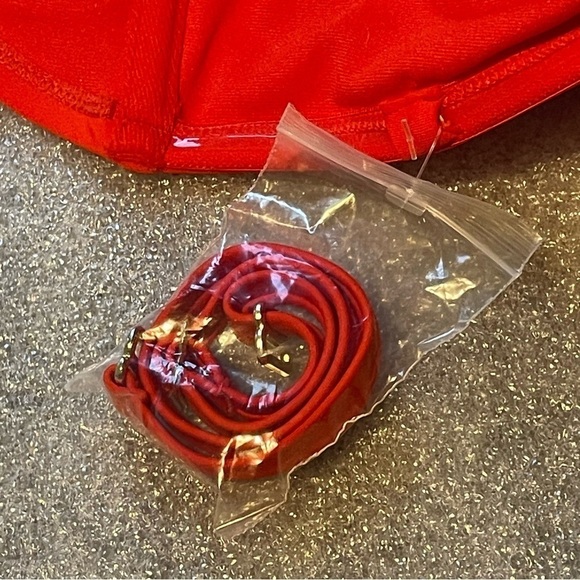 Xhilaration One Shoulder Bikini Top Plus Size 22W Red Orange NWT Swimwear New - Picture 4 of 10